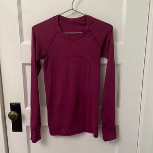 lululemon swiftly tech long sleeve in berry